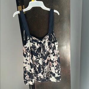 GAP Black and White Sleeveless Bustier Tank Top